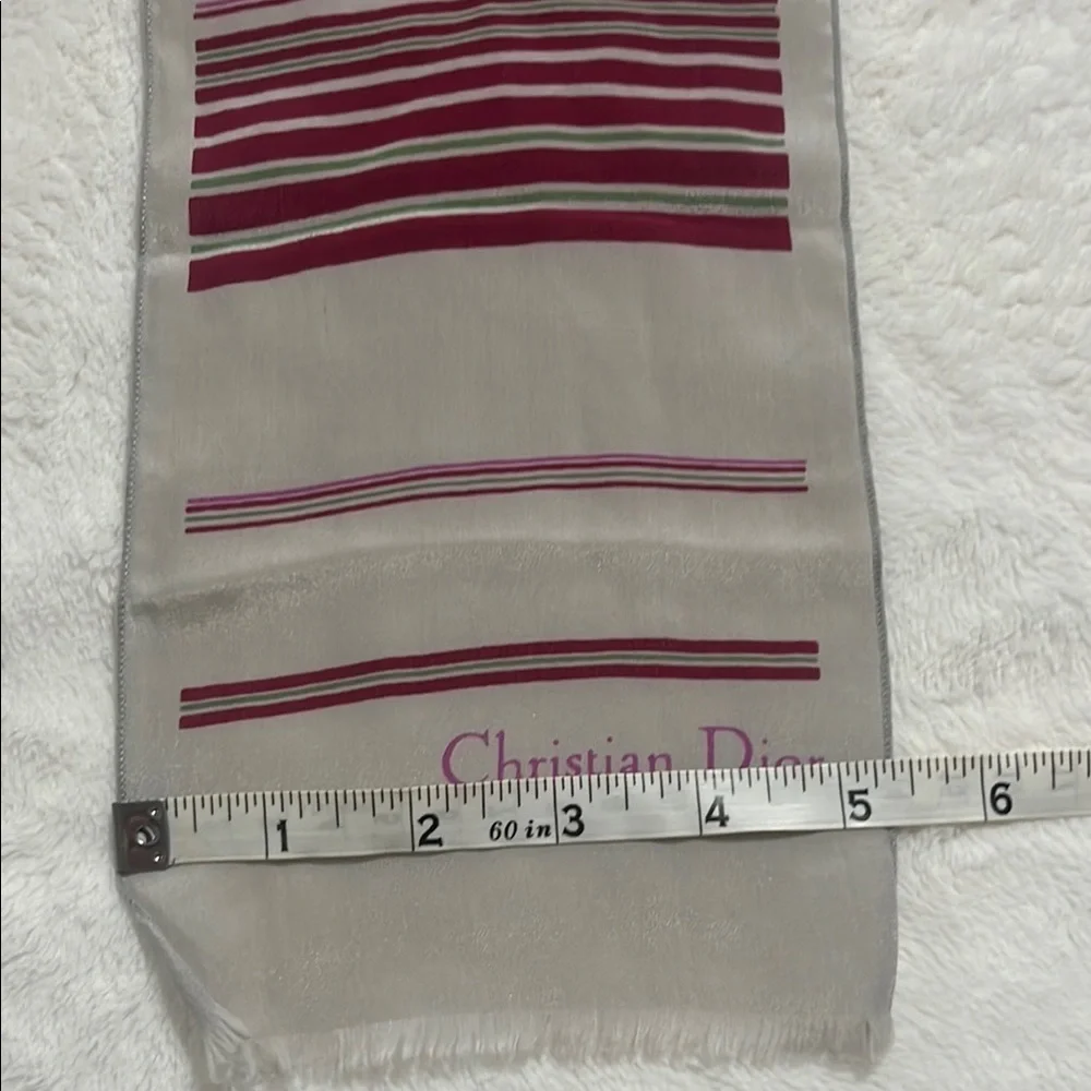Dior Striped Pink and Gray Scarf